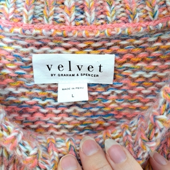 Velvet by Graham & Spencer trix alpaca wool blend sweater large NWT - Picture 6 of 8